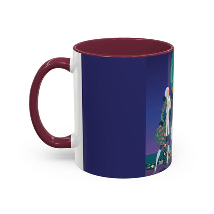Moonlit Garden Waltz Colorful Mug (11oz, 15oz) – Rococo Romance, Garden Elegance & Enchanted Dance