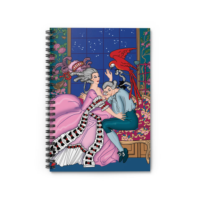 The Jealous Parrot by George Barbier Spiral Notebook - Ruled Line