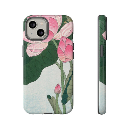 Blooming Lotus Flowers by Ohara Koson Phone Cases