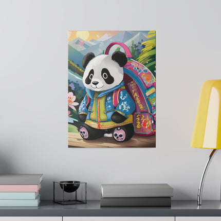 Baby Panda Matte Canvas, Stretched, 0.75"