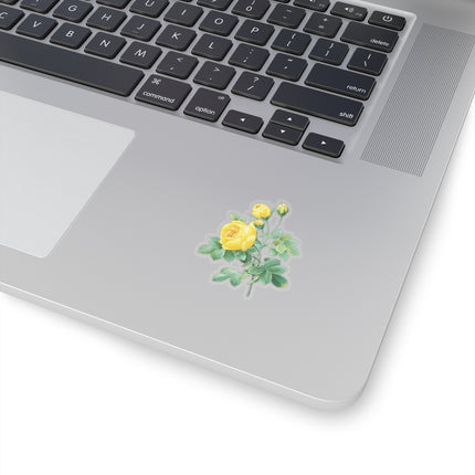Yellow Rose Botanical Illustration by Pierre-Joseph Redouté Kiss-Cut Stickers (4 Sizes)