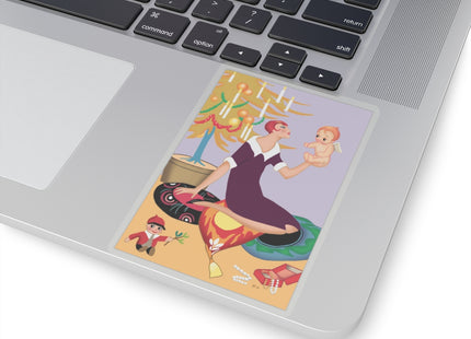 Art Deco Christmas Kiss-Cut Stickers (4 Sizes)