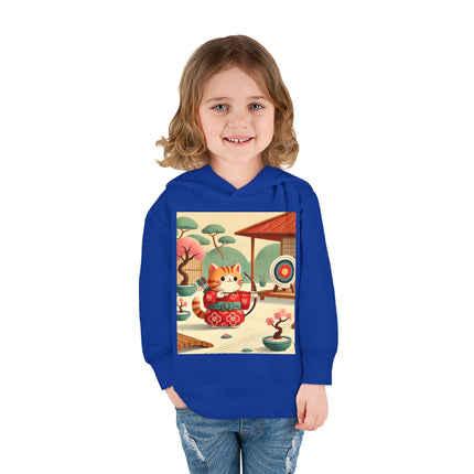 Archer Kitten in the Zen Garden Toddler Pullover Fleece Hoodie