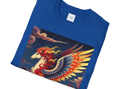 Flame-Winged Horse at Sunset Unisex Softstyle T-Shirt
