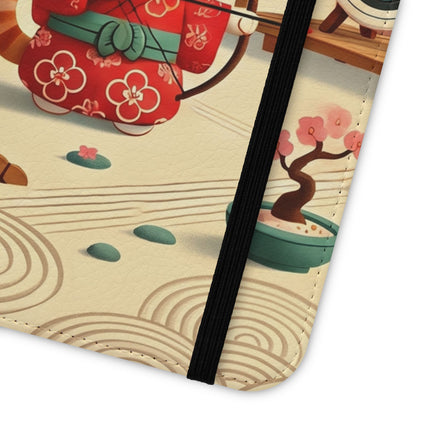 🏹🌸 Archer Kitten in the Zen Garden Flip Case – Focus, Whimsy & Zen Balance