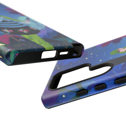🌸🐦 The Lady Of The Midnight Bird Garden Phone Case – Art Deco Floral Fantasy