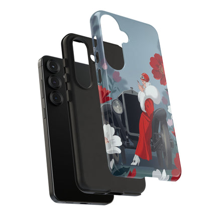 🚗🌺 The Lady Of The Grand Touring Car Phone Case – Art Deco Motoring Elegance