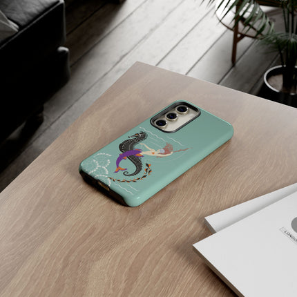 Mermaid on Seahorse Phone Case – Mythic Ocean Grace