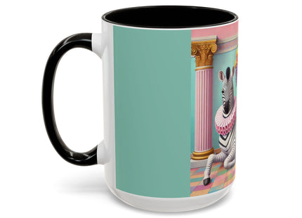 Still Life with Zebra, Fruit, and Pink Columns Colorful Mugs (11oz, 15oz)