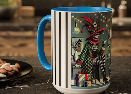 Whimsical Christmas Tea Party Colorful Mugs (11oz, 15oz)