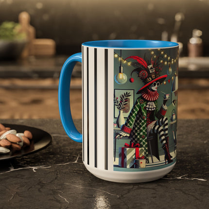Whimsical Christmas Tea Party Colorful Mugs (11oz, 15oz)
