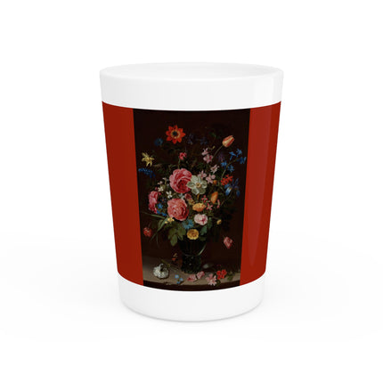 A Bouquet of Flowers by Clara Peeters Ceramic Shot Glass