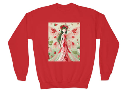 Strawberry Fairy Delight Youth Crewneck Sweatshirt