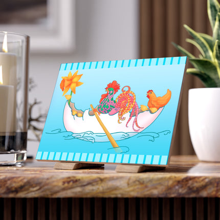 A Rooster's Seafaring Adventure Ceramic Tile