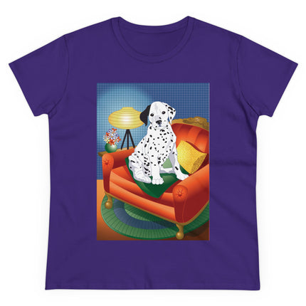 A Dalmatian's Cozy Corner Women's Midweight Cotton Tee