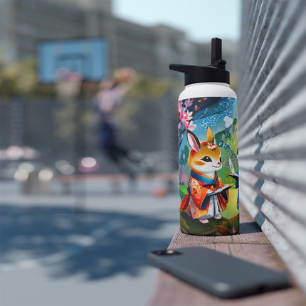 Fairy Animals Writing Wishes Stainless Steel Water Bottle