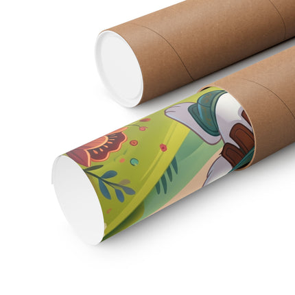 🐇⚔️ Rabbit Gladiator Matte Vertical Poster – Courage, Adventure & Meadow Heroics