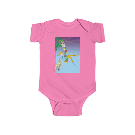 A Fairy’s Delight Baby Bodysuit – Whimsical Flower Swing Fairy Design