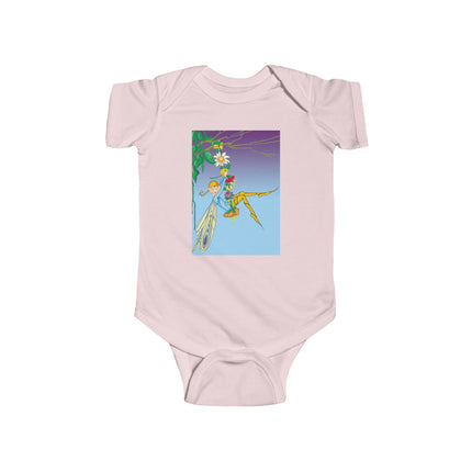 A Fairy’s Delight Baby Bodysuit – Whimsical Flower Swing Fairy Design