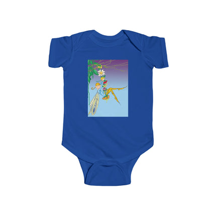 A Fairy’s Delight Baby Bodysuit – Whimsical Flower Swing Fairy Design
