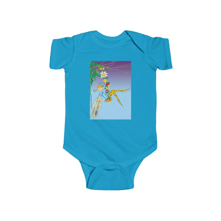 A Fairy’s Delight Baby Bodysuit – Whimsical Flower Swing Fairy Design