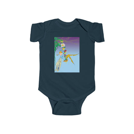 A Fairy’s Delight Baby Bodysuit – Whimsical Flower Swing Fairy Design