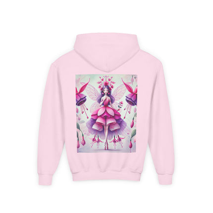 Fuchsia Fairy Youth Hooded Sweatshirt – Radiant Color & Enchanted Imagination