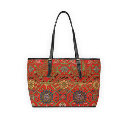 Japanese Fan Pattern by G.A. Audsley PU Leather Shoulder Bag