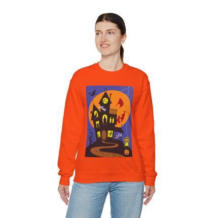 Halloween Night at the Haunted House Unisex Heavy Blend™ Crewneck Sweatshirt