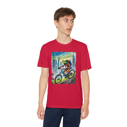 Cyberpunk Frog Youth Competitor Tee