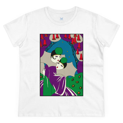 Two Pierrots Women's Midweight Cotton Tee