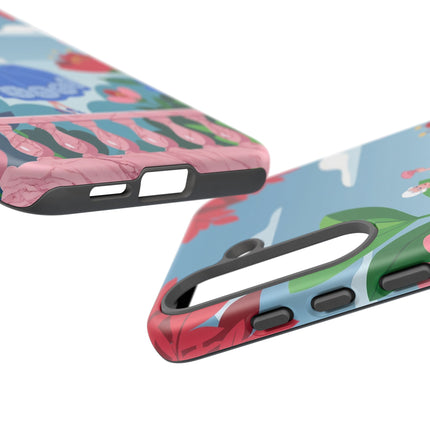 🌺🪭 The Lady Of The Grand Flower Terrace Phone Case – Art Deco Garden Elegance