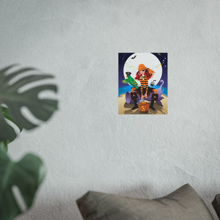Moonlit Pirate Halloween Fine Art Posters