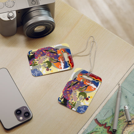 Sunset Butterfly Kimono Luggage Tag – Elegant Dream & Vibrant Grace
