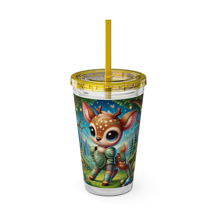 Fawn Defender Sunsplash Tumbler with Straw, 16oz