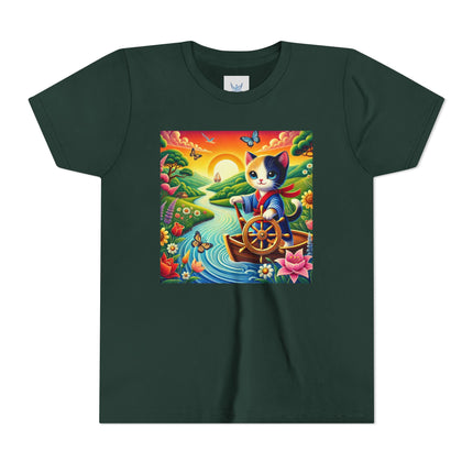 Sailor Kitten’s River Adventure Youth Short Sleeve Tee
