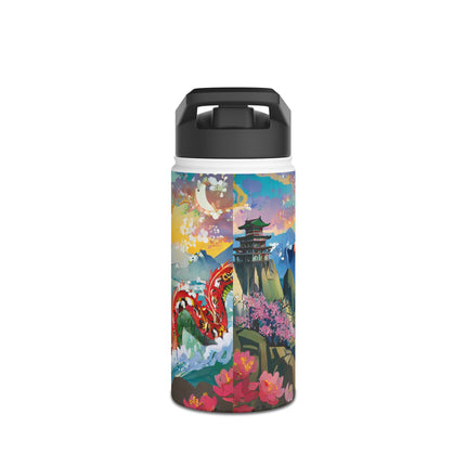 Chinese Dragon Stainless Steel Water Bottle