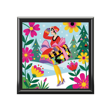 🌸🎄 Christmas In The Winter Garden Jewelry Box – Whimsical Holiday Fantasy