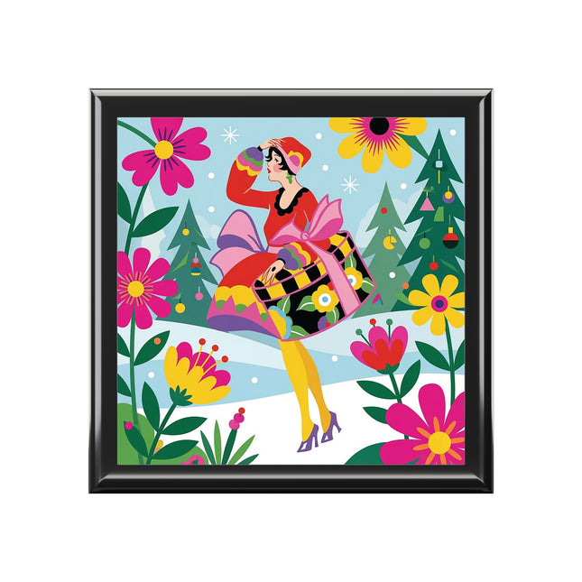 🌸🎄 Christmas In The Winter Garden Jewelry Box – Whimsical Holiday Fantasy