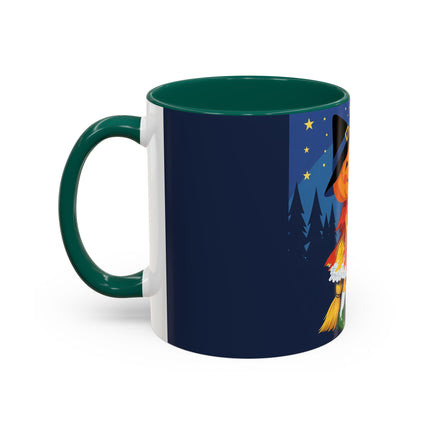 🎃🐈‍⬛ The Little Pumpkin Witch And Her Black Cat Colorful Mug – Whimsical Halloween Charm