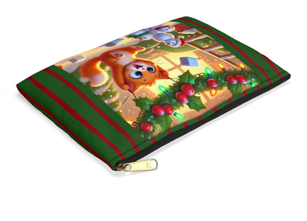 Naughty or Nice Kitten Christmas Accessory Pouch