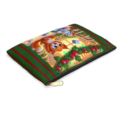 Naughty or Nice Kitten Christmas Accessory Pouch