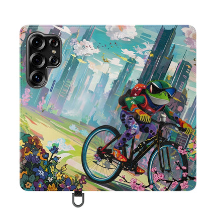 🐸🚵 Cyberpunk Frog Flip Case – High-Tech Adventure & Neon Velocity