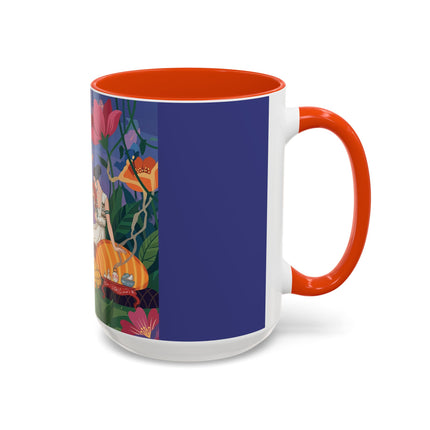 The Garden Of Quiet Reverie Colorful Mugs – Art Deco Botanical Serenity