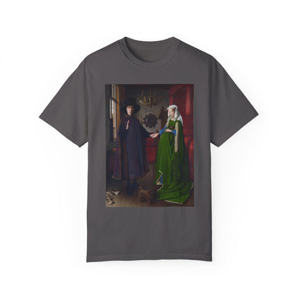 Arnolfini Portrait by Jan Van Eyck Unisex Garment-Dyed T-shirt