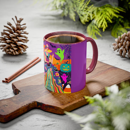 🌈👻 The Rainbow Ghost Masquerade Colorful Mug – Colorful Halloween Charm