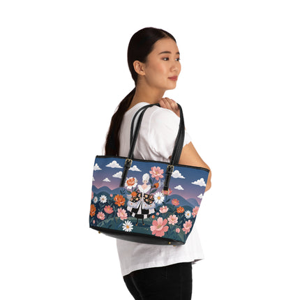 🌸🎀 The Grand Floral Promenade Shoulder Bag – Art Deco Fashion Fantasy