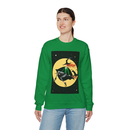 A Witch’s Moonlit Flight Unisex Heavy Blend™ Crewneck Sweatshirt