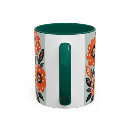 🧳🌼 The Grand Floral Voyage Colorful Mug – Art Deco Travel Elegance