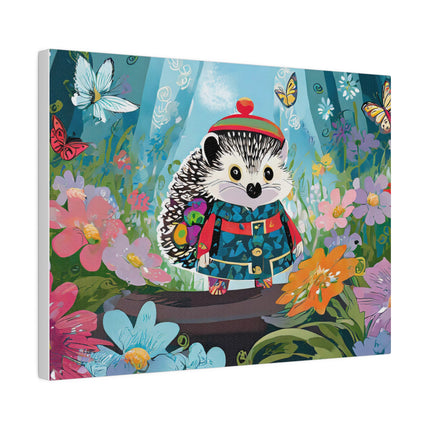 Cute Hedgehog Matte Canvas, Stretched, 0.75"
